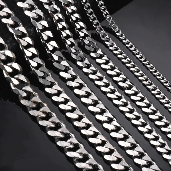 Stainless Steel Gold Silver Chain Cuban Necklaces