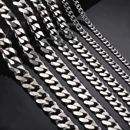 Stainless Steel Gold Silver Chain Cuban Necklaces