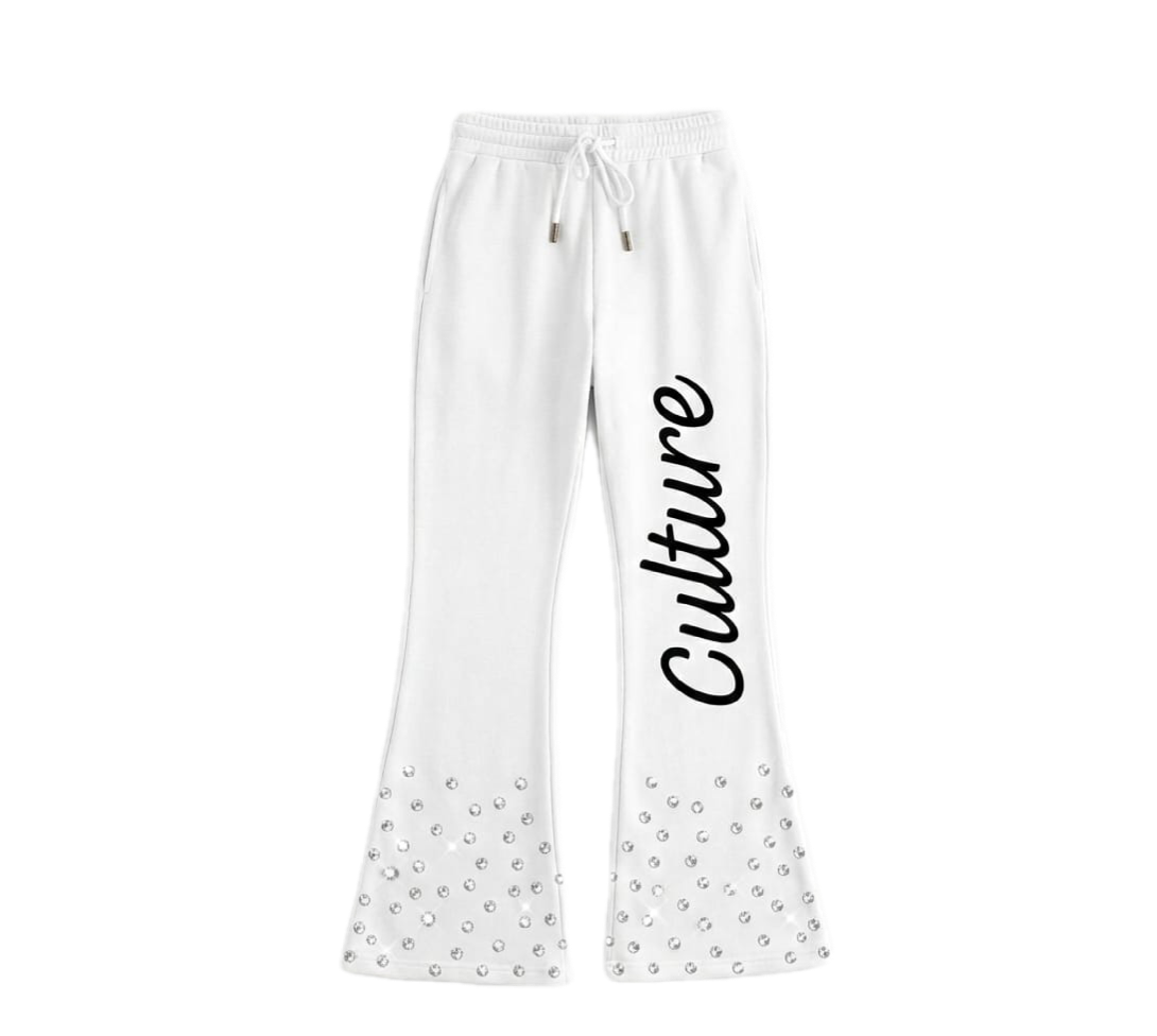 White Track Suit Sweats